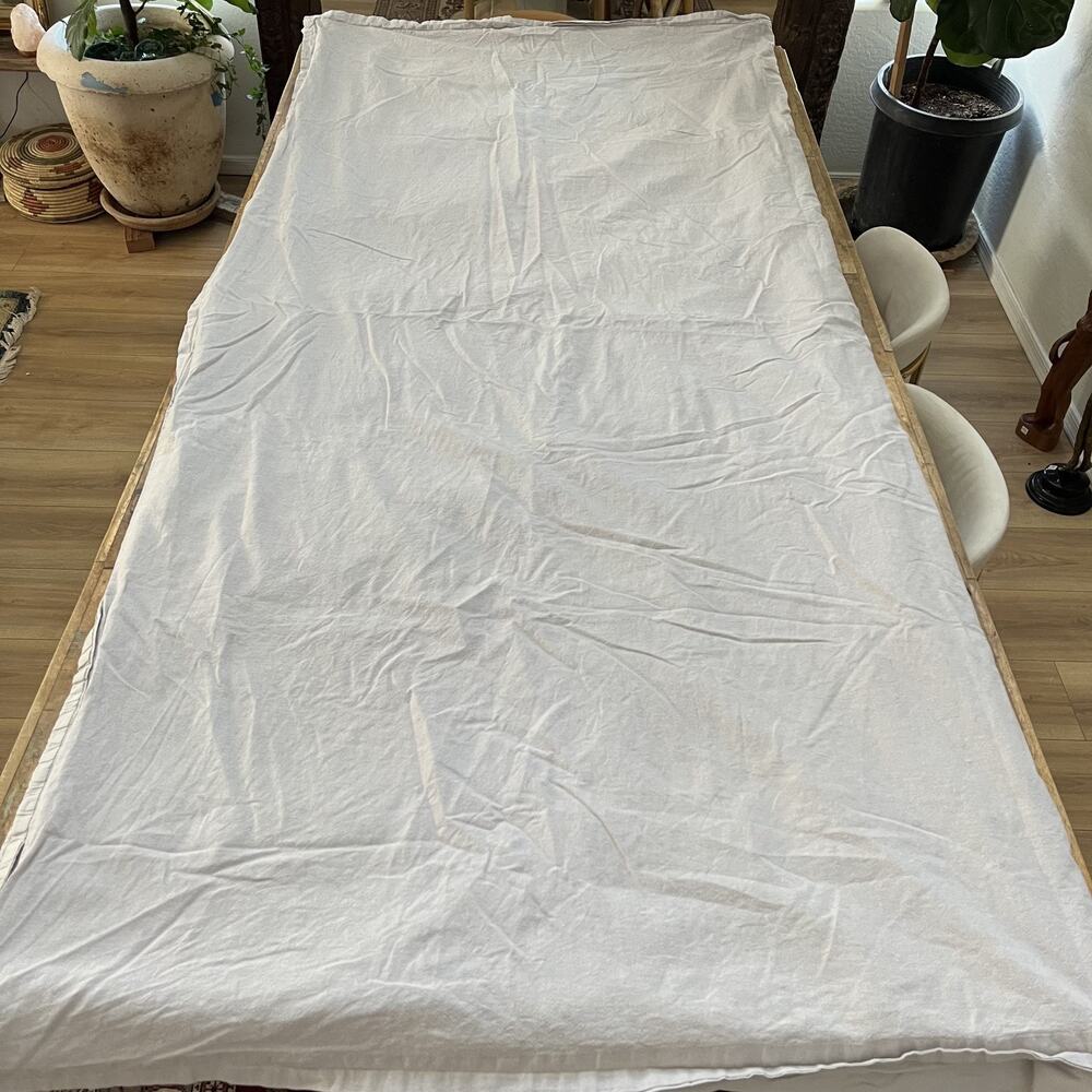 Threshold Full Queen Duvet Cover Cotton Linen Blend Light Gray Zip Closure